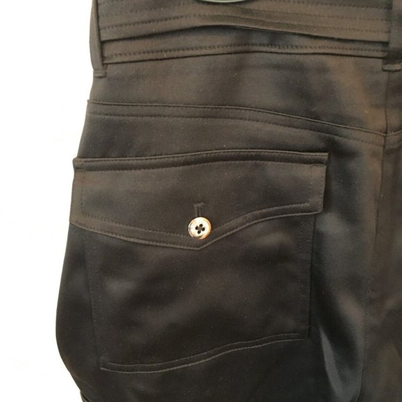 Chico's Petite Black Satin Cargo Ankle Pants Size 2P (US 12P) New w/tags $99 - Picture 6 of 10